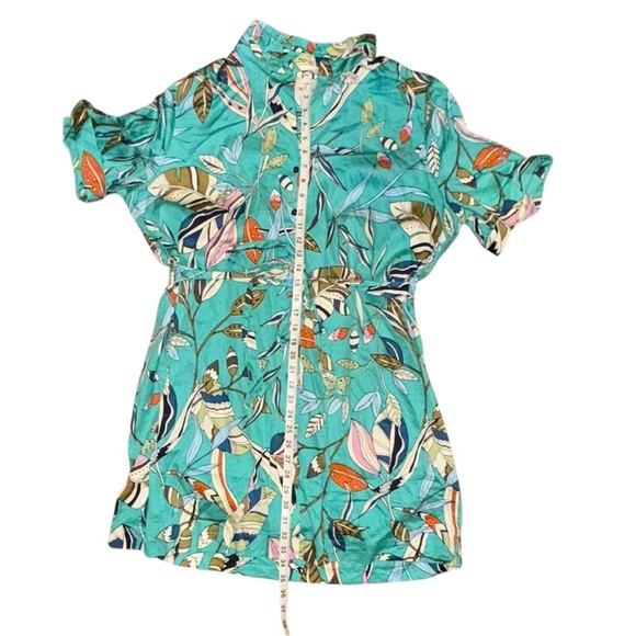 NIC+ZOE Rivera Botanical Shirtdress In Green Multi - XXL - Picture 10 of 14
